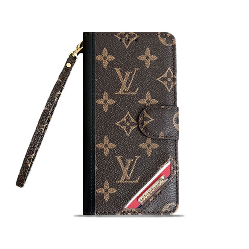 Monogram iPhone Case With Wallet  Leather Flip Case with Card Holders-PTK240513