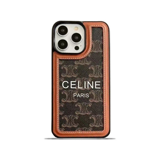 Black  Celine iPhone Case With Strap-SZ231124