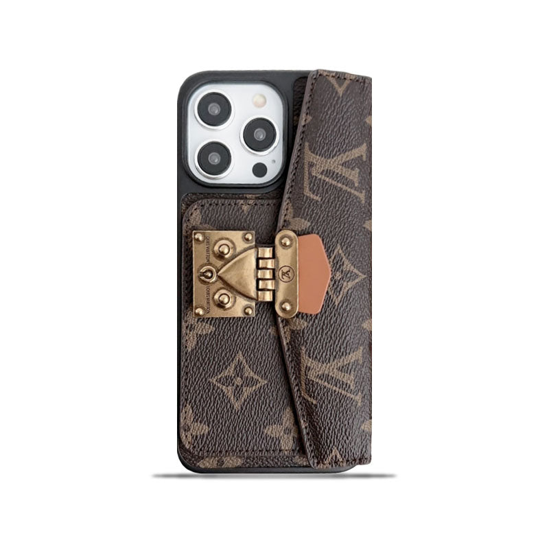 Monogram iPhone Case With Purse And Crossbody Strap Brown -XKK240329