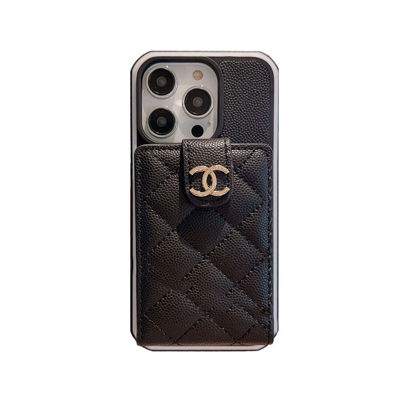 CC iPhone Case With Card Holder Pink -LBB240401