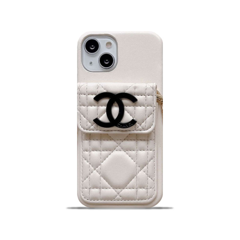 CC iPhone Case With Wallet And Strap White -GS241602