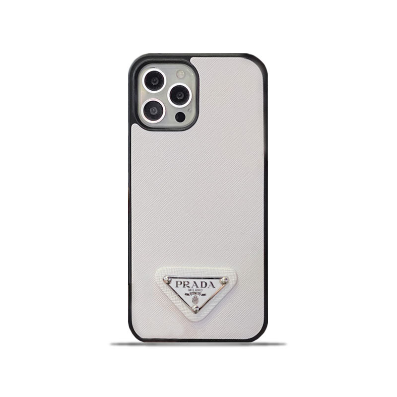 Prada iPhone Case Leather White-JS241642