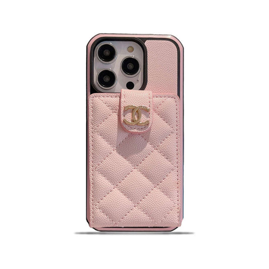 CC iPhone Case With Card Holder Pink -LBB240401