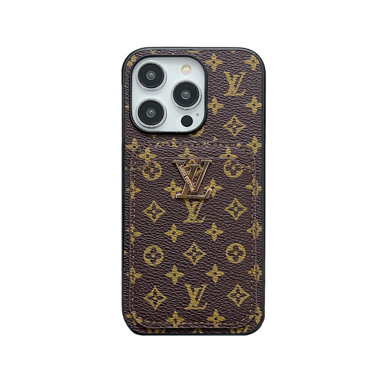 Classic Monogram iPhone Case With Card Holder -Small printing-MonogramD240313