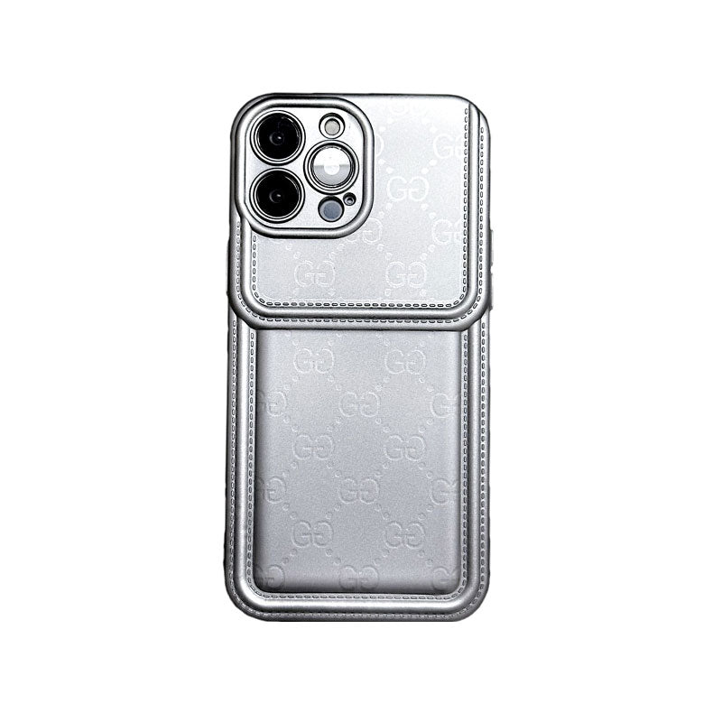 GG iPhone Case Silver Small Printing-PG240330