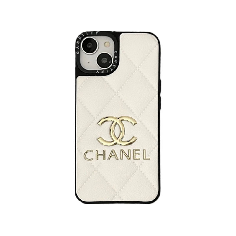 Leather CC iPhone Case White-JB240320