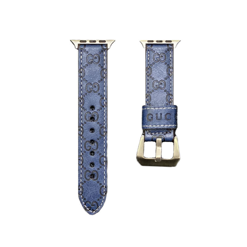 GG Apple Watch Band Leather Blue-SW24422