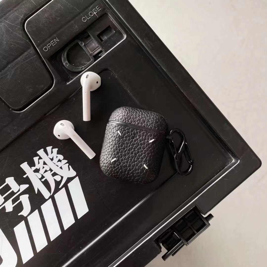 MM Leather AirPods Case Black