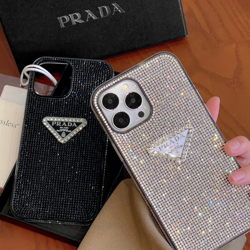 Prada iPhone Case With  Diamond White-QD240513