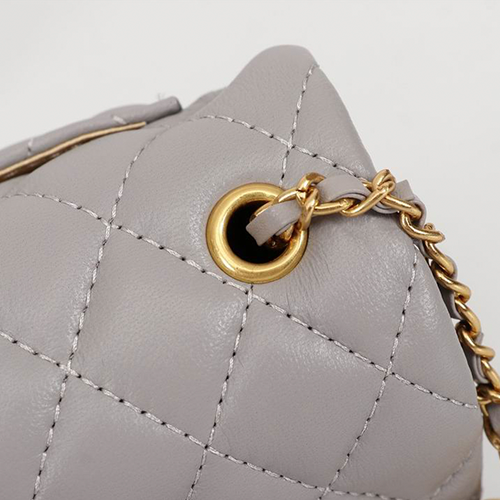 Mini Classic Lambskin Pearl Crush Flap Crossbody Bag