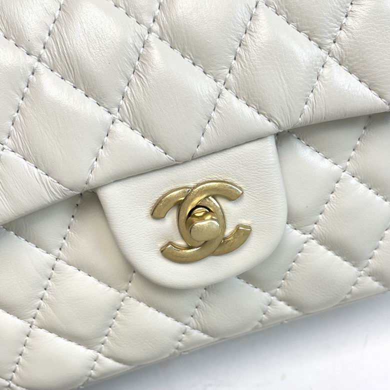 Mini Classic Lambskin Pearl Crush Flap Crossbody Bag