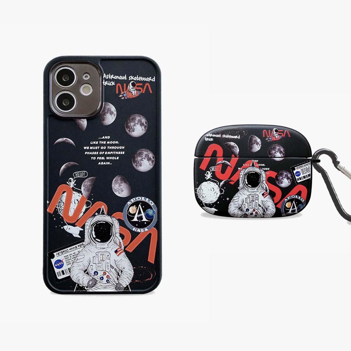 Limited Black Astronaut Phone & AirPods Case | 2-Pack