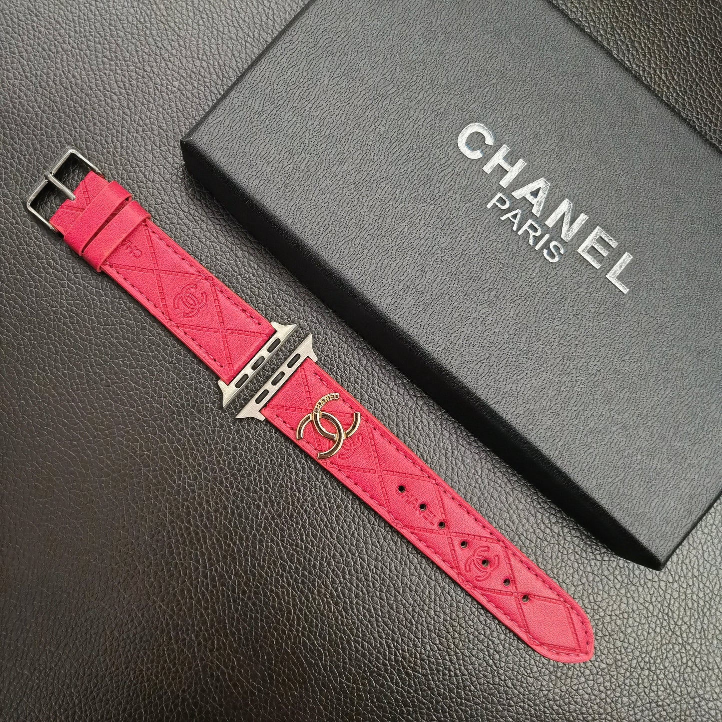 Luxury CC  Apple Watch Band Pink-YHK2405059