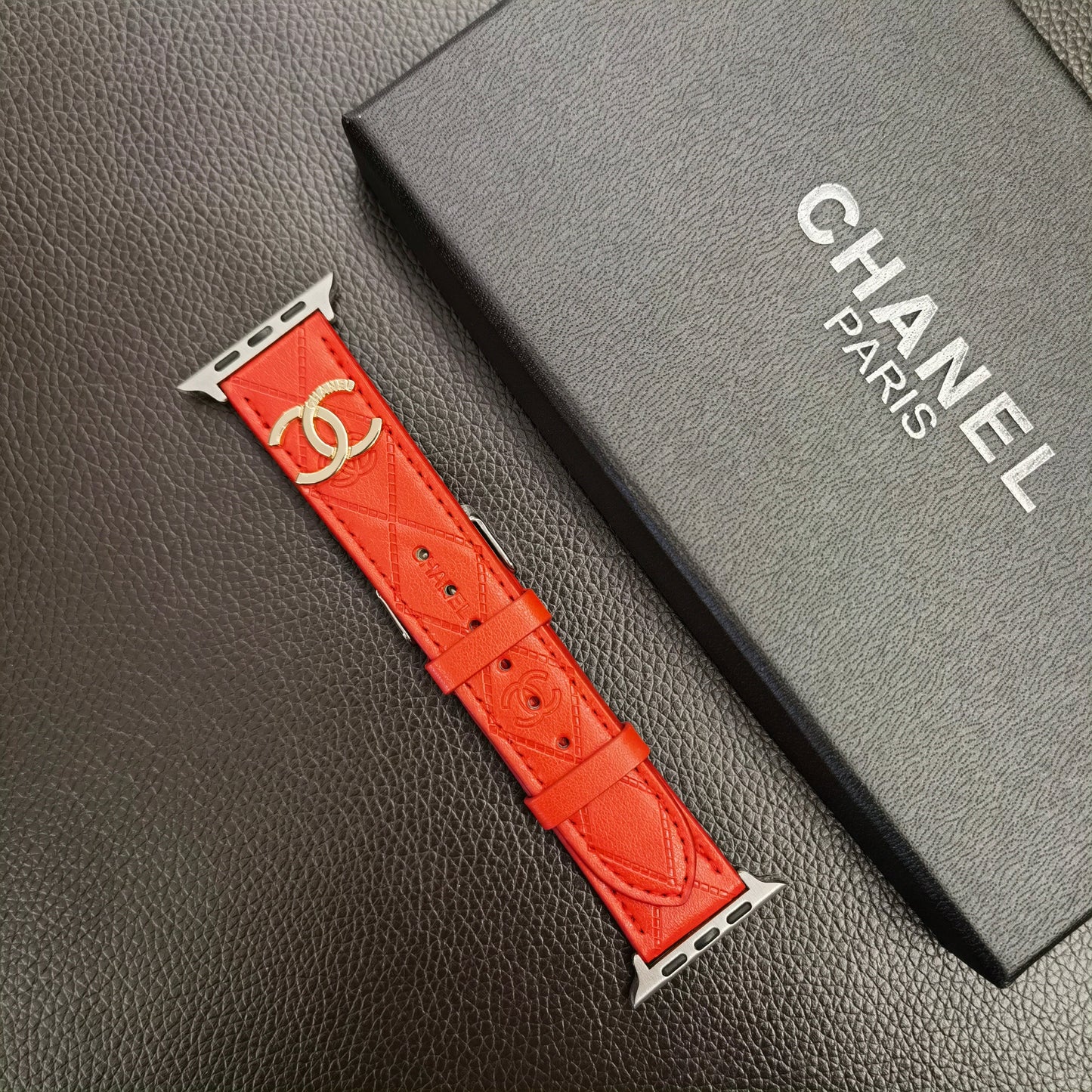 Luxury CC  Apple Watch Band Red-YHK2405059