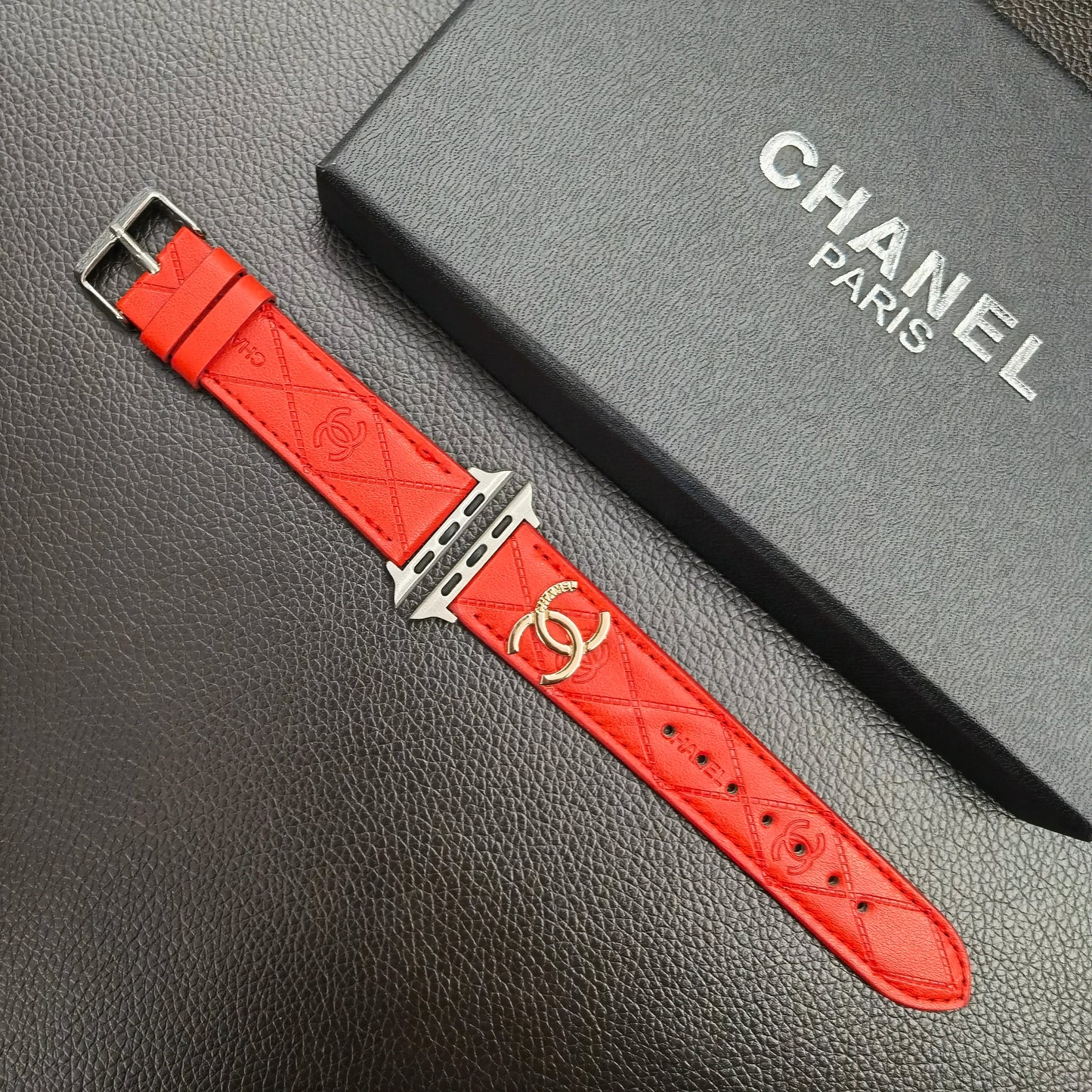 Luxury CC  Apple Watch Band Red-YHK2405059