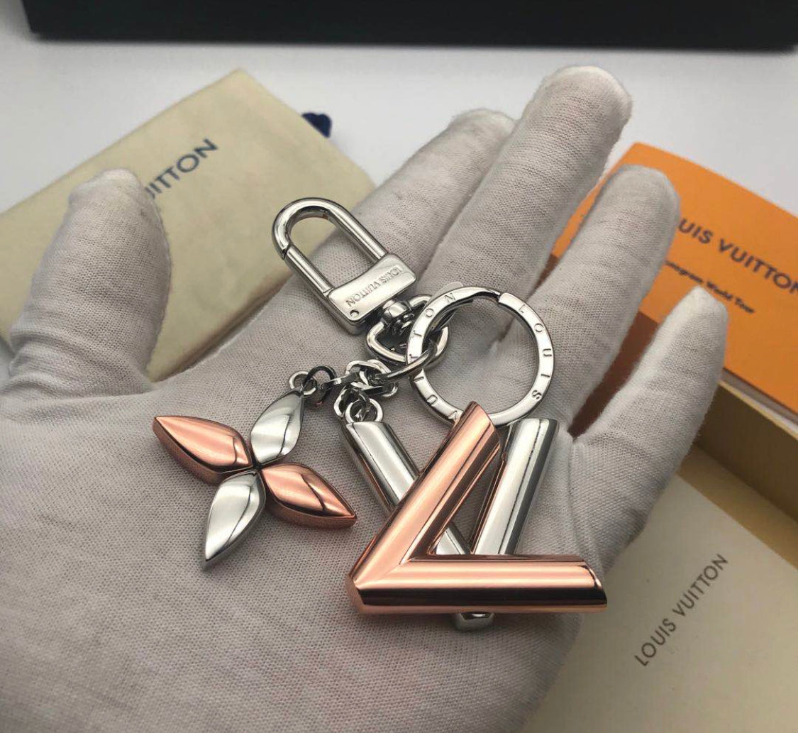 Leather Monogram Keychain