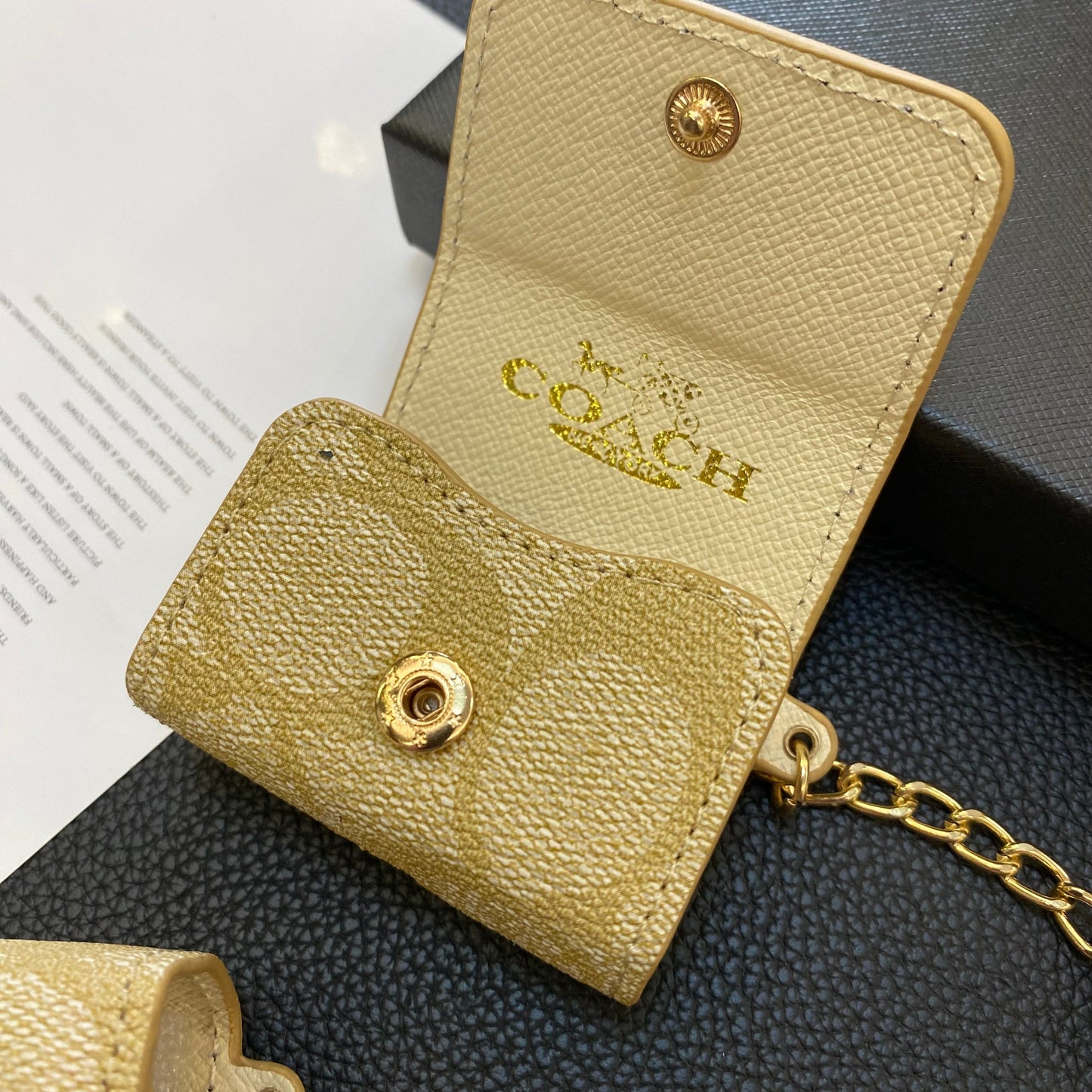 Luxury Coach AirPods Cases Coffee-YH240425