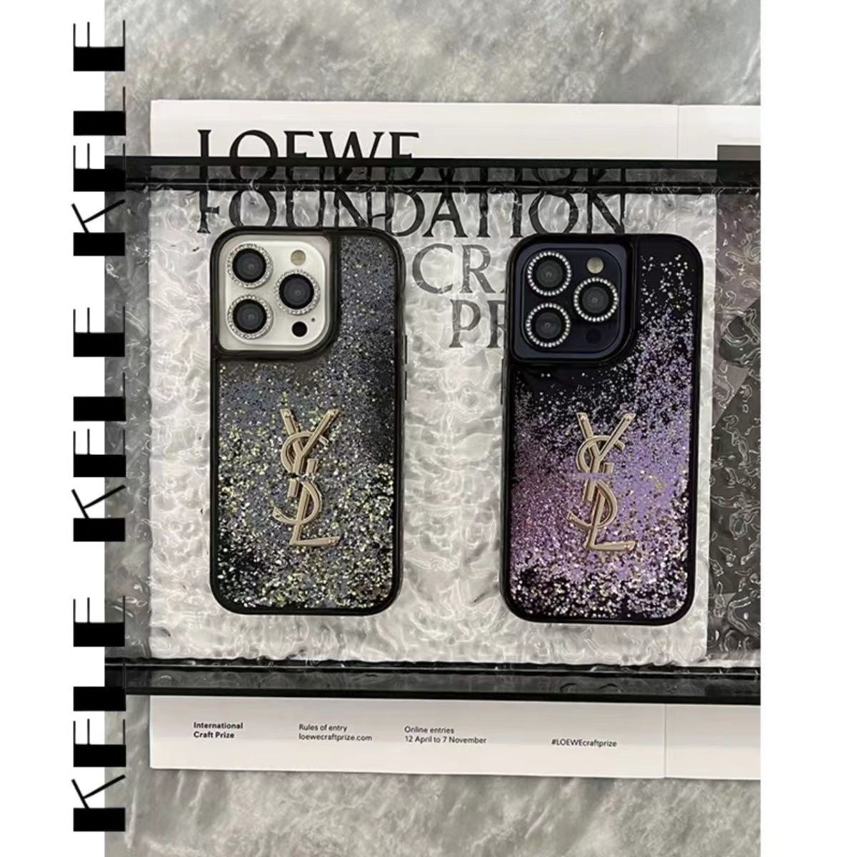 2024 Trends Shimmery Quicksand iPhone Cases With Lux Stylish