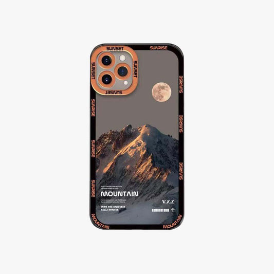 Transparent Phone Case | Orange Snow Mountain