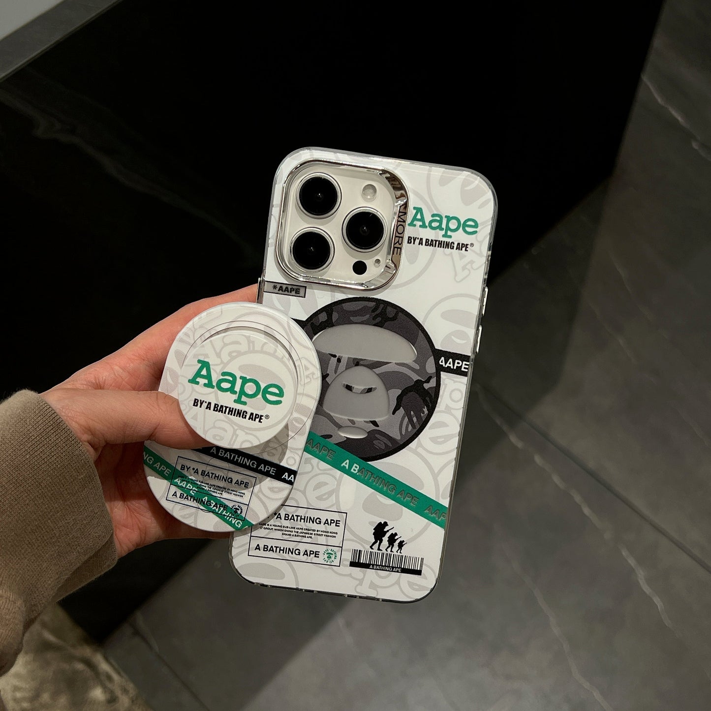 Magsafe Phone Case | APE White (Optional Magnetic Holder)