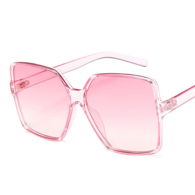 Higody Fashion Women Oversize Sunglasses Gradient Plastic Brand Designer Female Sun Glasses UV400 lentes de sol mujer