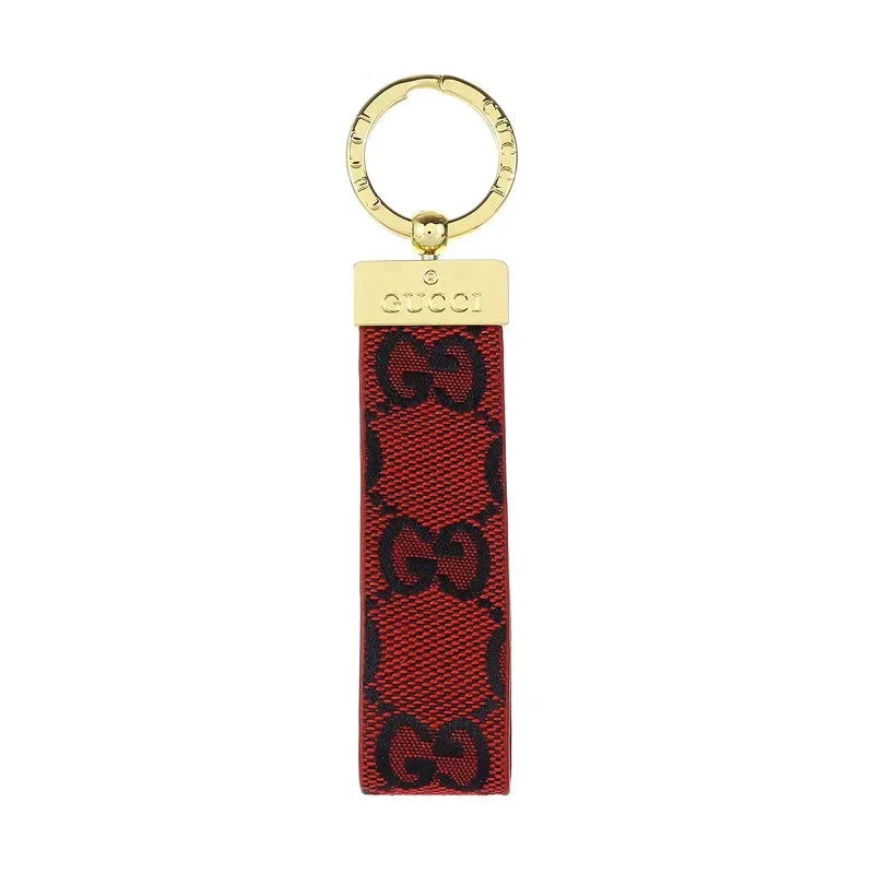 Leather Monogram Keychain