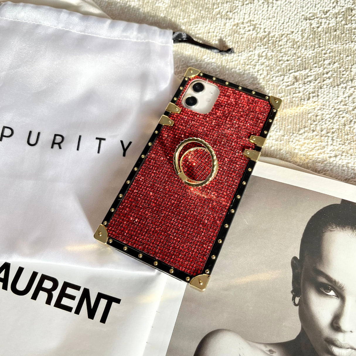 Samsung Case with Ring "Ruby"