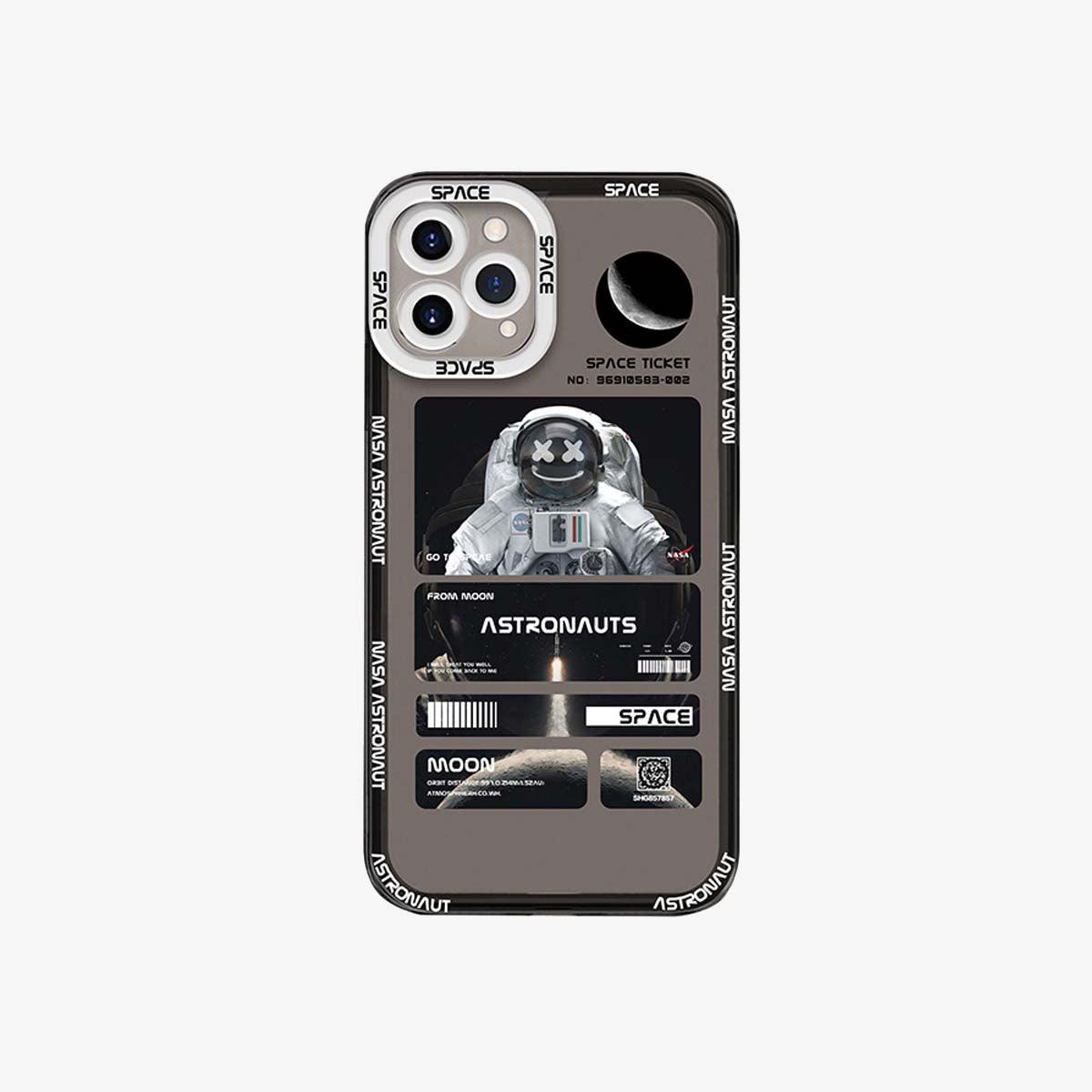 Transparent Phone Case | Lunar Landing White