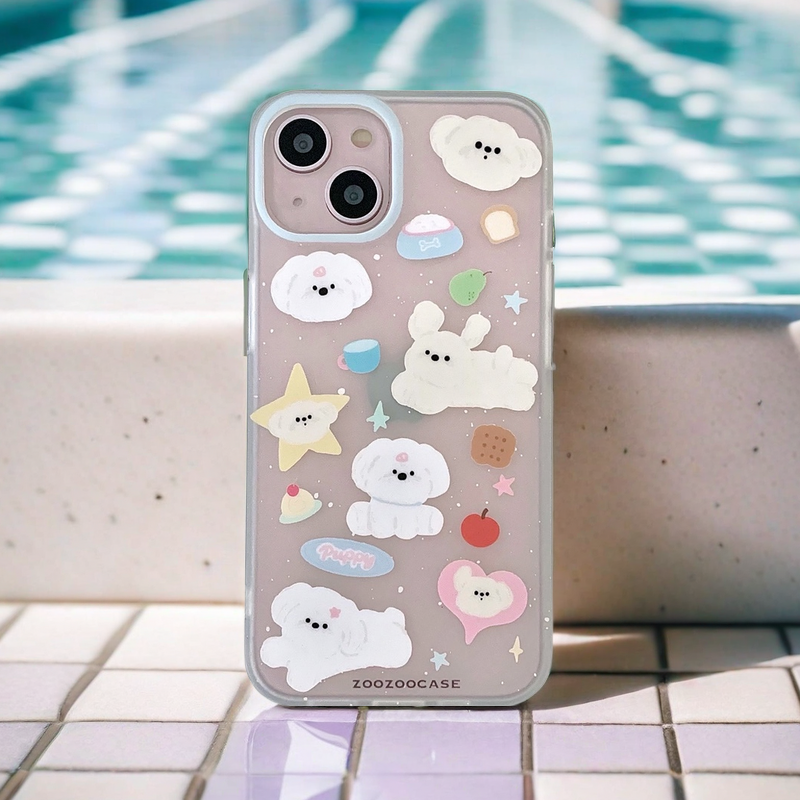 Frosted Phone Case | Translucent White Dog