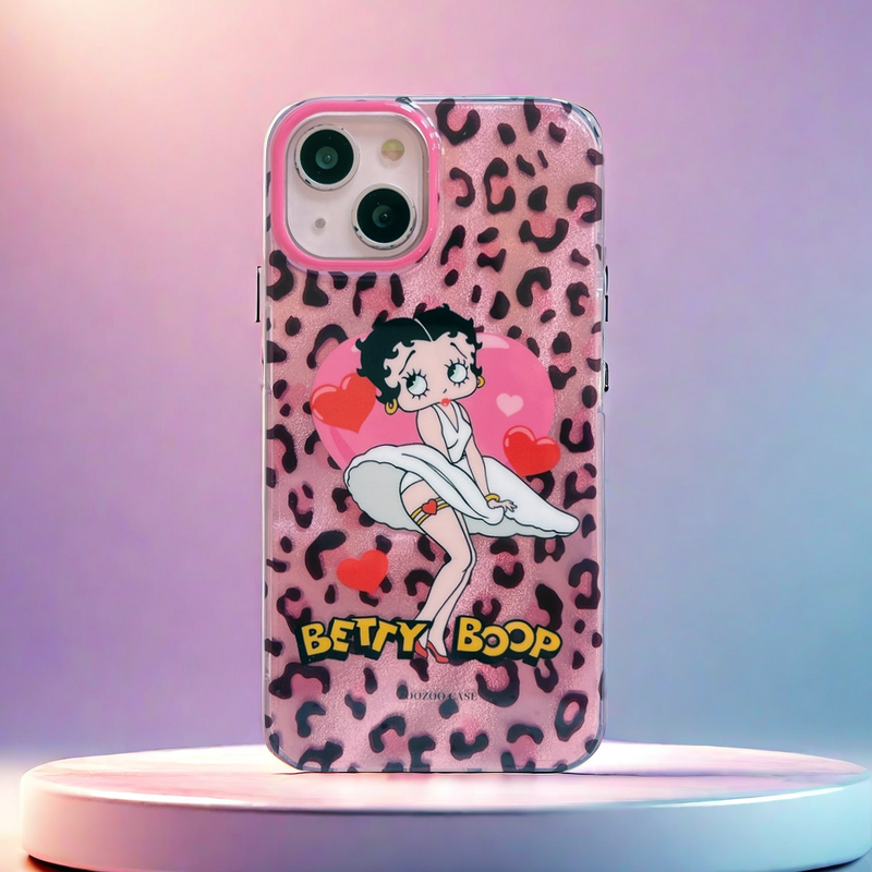 Limited Phone Case | Pink Leopard Betty Boop