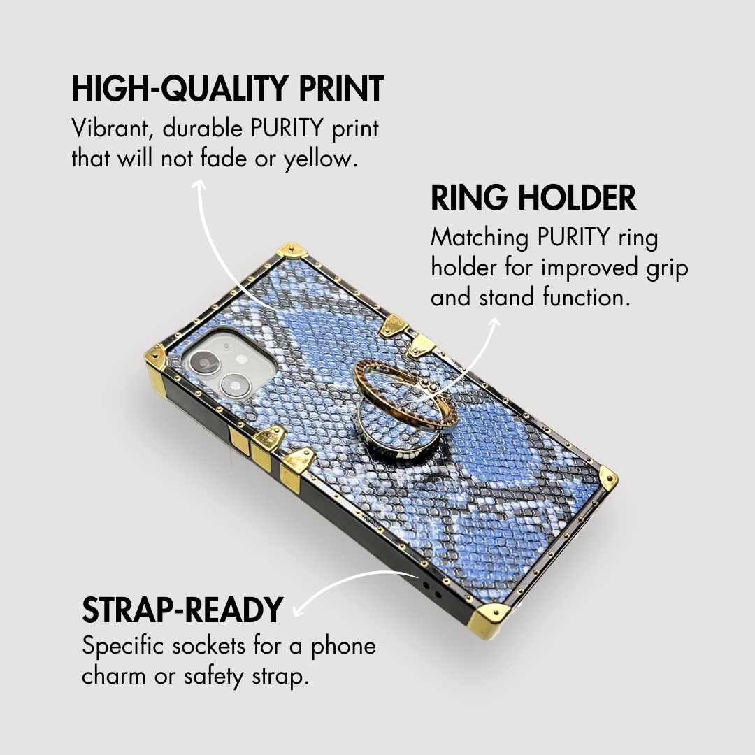 Samsung Case with Ring "Blue Rattlesnake"